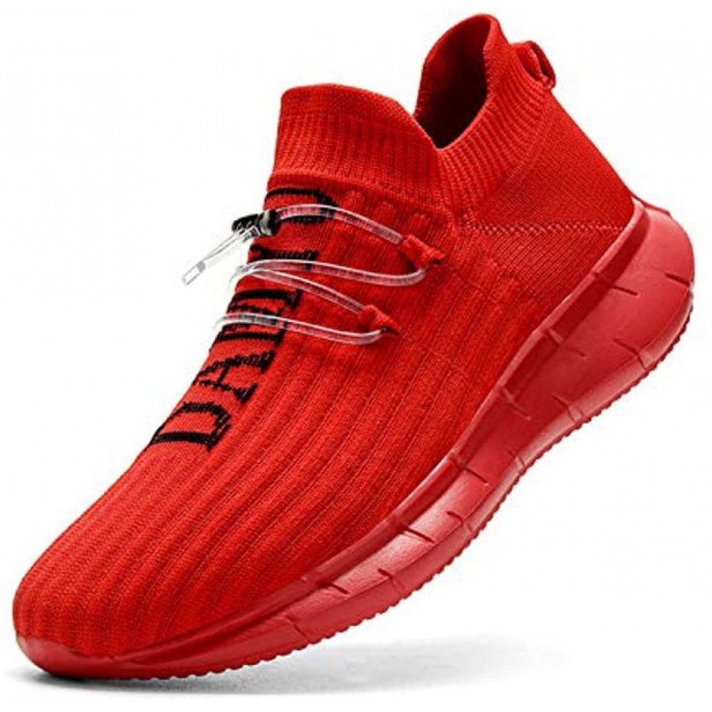Mens Trail Running Tennis Work Casual Shoes Walking Slip On Athletic Gym Sneakers Jogging Breathable Sport Shoes Red